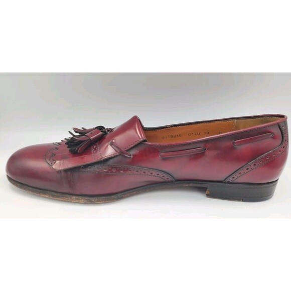 SALVATORE FERRAGAMO Tassel Loafers Mens‎ 10 B Dress Shoes Wingtip Burgundy main image 10